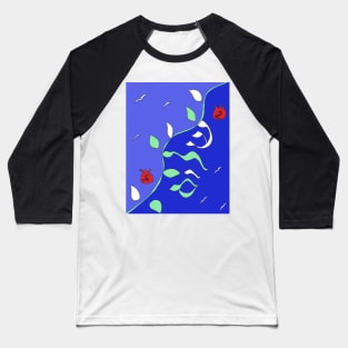 Shalom in Vines Blue Baseball T-Shirt